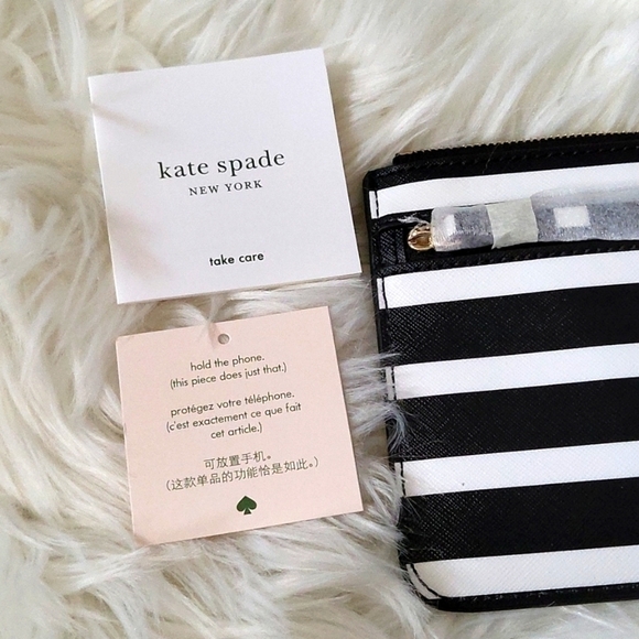 kate spade Shore Street Sailing Stripe Tinie black and white NWT - Picture 4 of 8